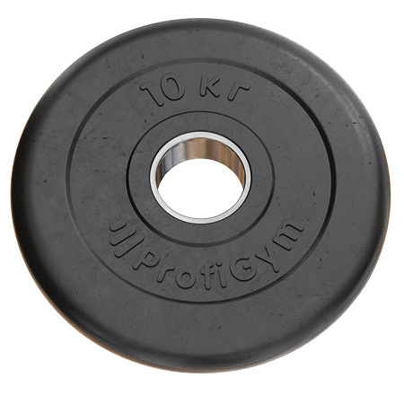 Тренировочный диск Profigym 10 кг черный
